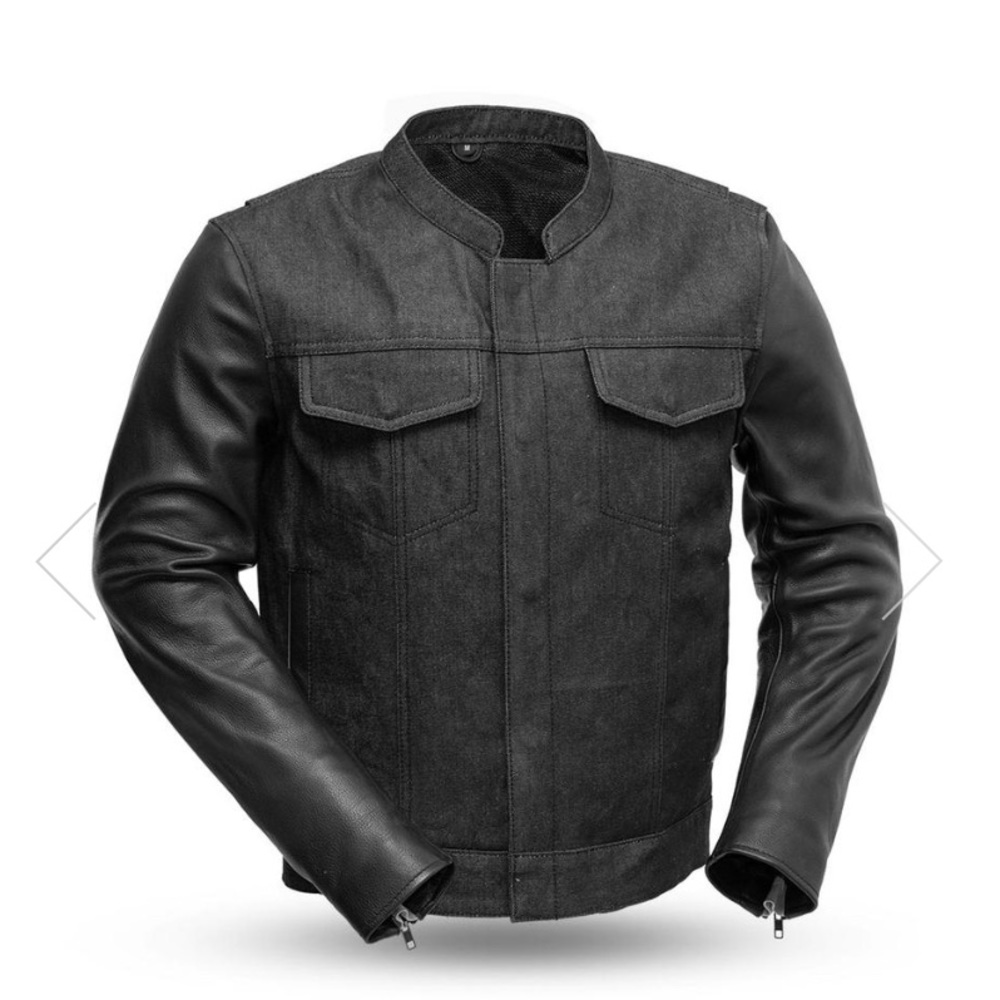 Cutlass Denim / Leather Motorcycle Jacket